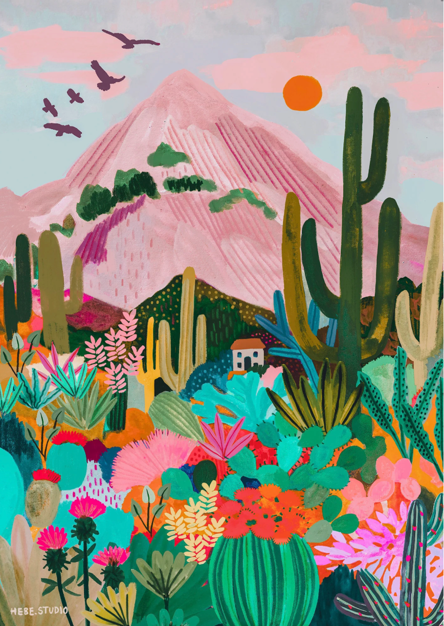 Paint By Numbers kit - Cactus Mountain